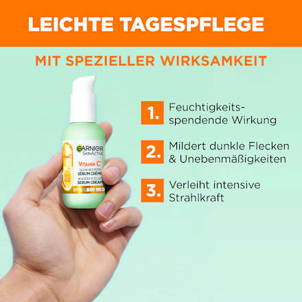 Gezichtsserum-crème 2-in-1 vitamine C, SPF 25, 50 ml