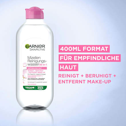 Micellair water voor de gevoelige huid Alles in 1, 400 ml