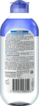 Micellair water voor de gevoelige huid en ogen Alles in 1, 400 ml