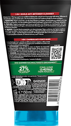 Reinigingsgel Hautklar 3-in-1 Anti-mee-eter, 150 ml