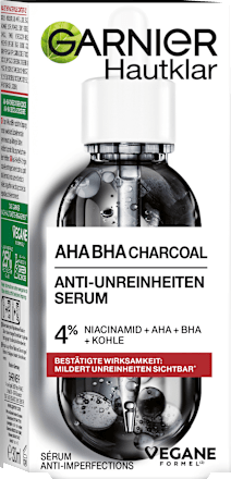 Serum Anti-Unreinheiten AHA + BHA Kohle, 30 ml Garnier Skin Active