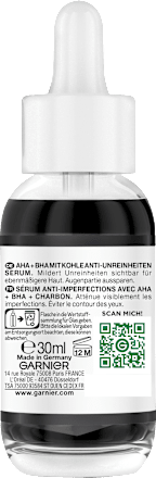 Serum Anti-Unreinheiten AHA + BHA Kohle, 30 ml Garnier Skin Active