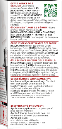 Serum Anti-Unreinheiten AHA + BHA Kohle, 30 ml