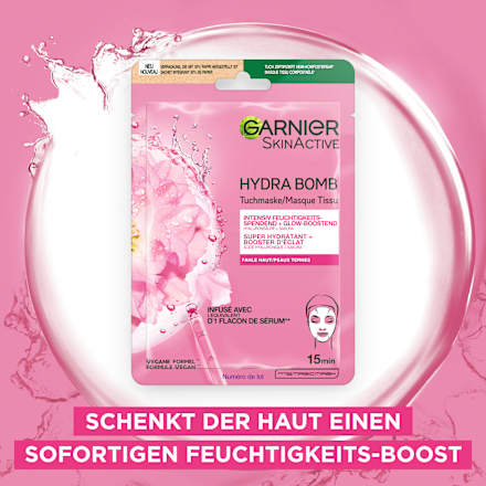 Hydra Bomb Sakura Glow-Boosting sheetmasker, 28 g