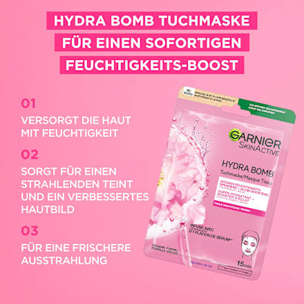 Hydra Bomb Sakura Glow-Boosting sheetmasker, 28 g