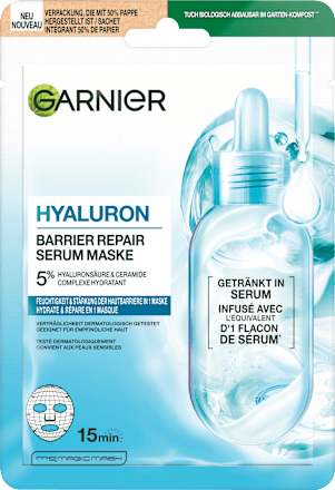 Tuchmaske Serum Hyaluron Barrier Repair, 28 g Garnier Skin Active