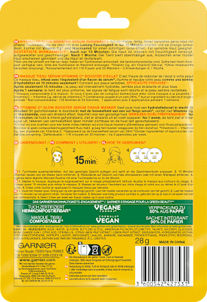 Vitamine C sheetmasker, 28 g
