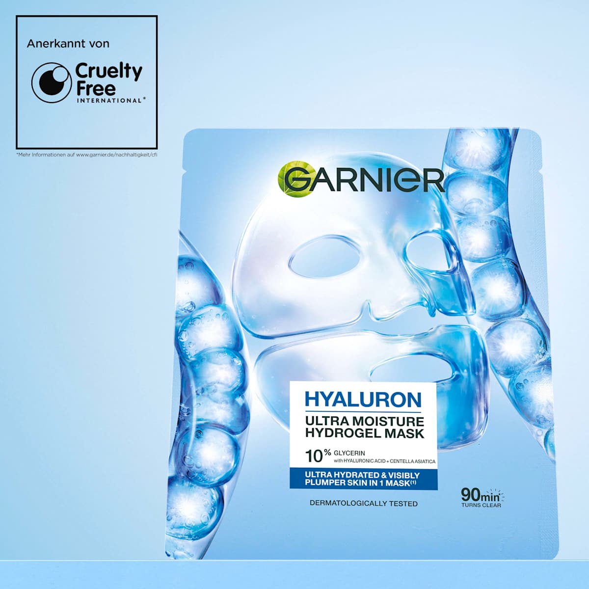 GARNIER Tuchmaske Hyaluron Ultra Moisture Hydrogel, 25 g