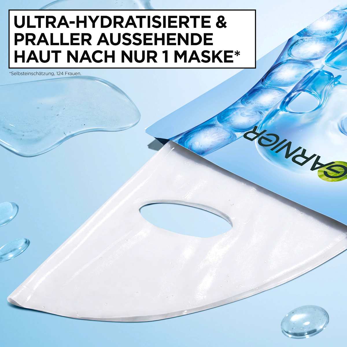 GARNIER Tuchmaske Hyaluron Ultra Moisture Hydrogel, 25 g