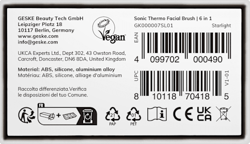 Sonic Thermo Gezichtsborstel 6 in 1 Starlight, 1 st