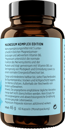 Magnesium Komplex Edition Kapseln 60 St, 46 g