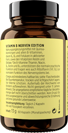 Vitamine B Nerve Edition Capsules 60 stuks, 13 g