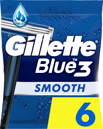 Wegwerpscheermesjes, Blue3 Smooth, 6 stuks