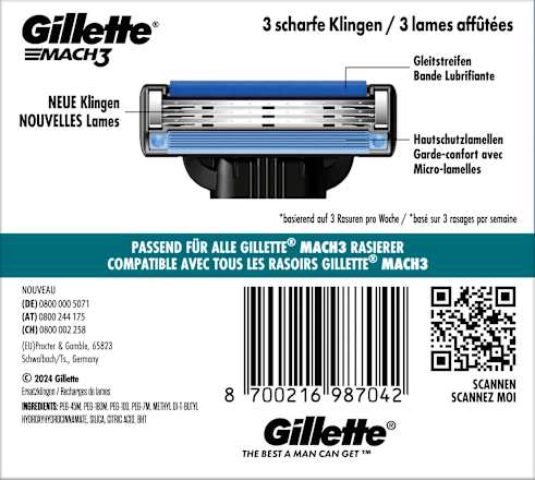 Scheermesjes, Mach3, 16 stuks