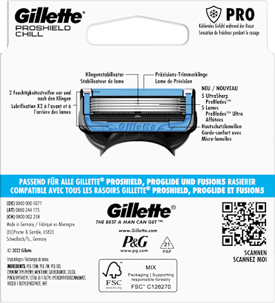 Rasierklingen, ProShield Chill, 6 St