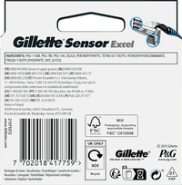 Scheermesjes, Sensor Excel, 10 stuks
