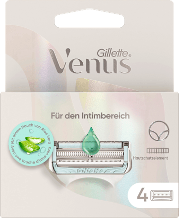 Rasierklingen für den Intimbereich, Aloe Vera, 4 St Gillette Venus