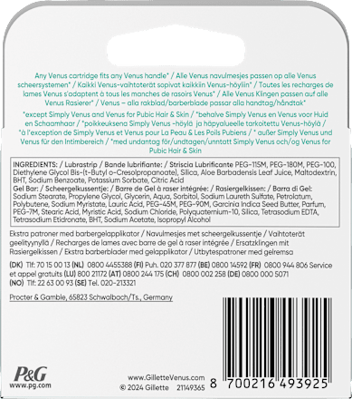 Scheermesjes, Pro Comfortglide Sensitive, 4 stuks