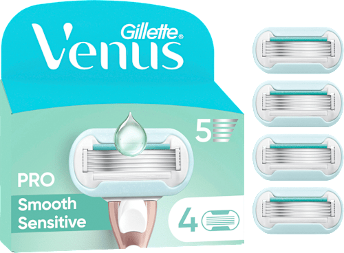 Scheermesjes, Pro Smooth Sensitive, 4 stuks