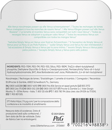 Scheermesjes, Pro Smooth Sensitive, 8 stuks