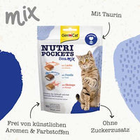 Kattensnacks met zalm, forel en garnalen, Nutri Pockets Sea Mix, 150 g