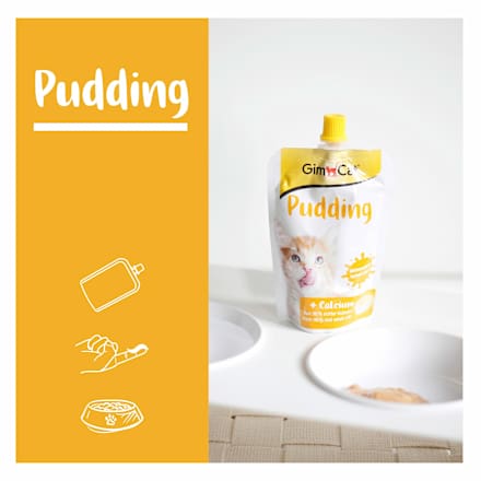 Voedingssupplement voor katten, pudding met calcium, 150 g