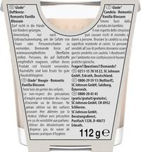 Duftkerze im Glas Romantic Vanilla Blossom 112 g, 1 St glade
