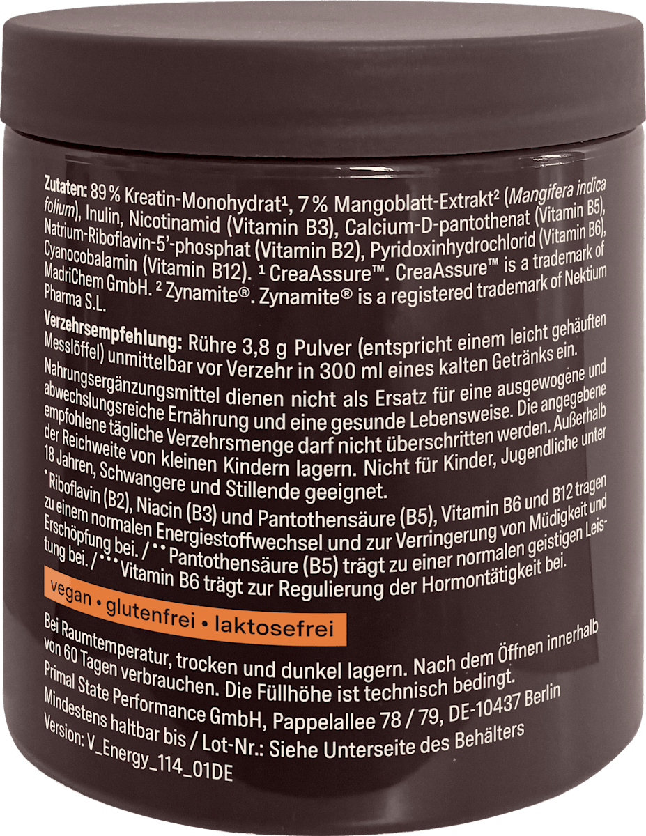 Glow25 Energy Kreatin Pulver, 114 g