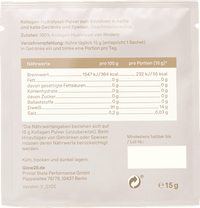 Kollagen Pulver Sachets 10 St à 15 g, 150 g Glow25