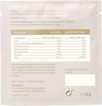 Kollagen Pulver Sachets 10 St à 15 g, 150 g Glow25
