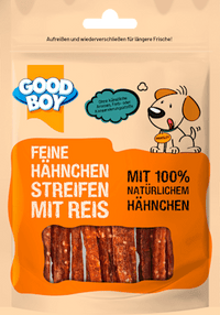 Hondensnacks, kipreepjes met rijst, volwassen, 80 g