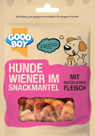 Hondensnacks Wiener in snackcoating, 80 g
