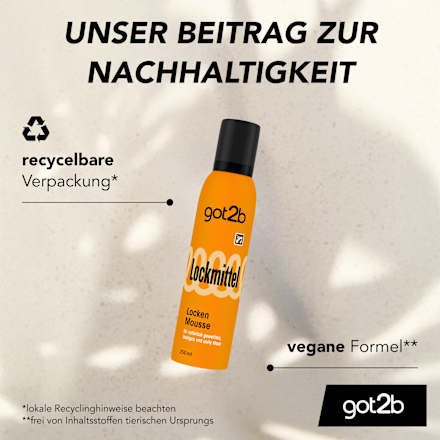 Schaumfestiger Locken Mousse Lockmittel, 250 ml