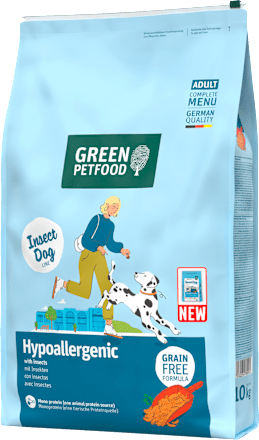 Trockenfutter Hund mit Insekten, hypoallergen, 10 kg