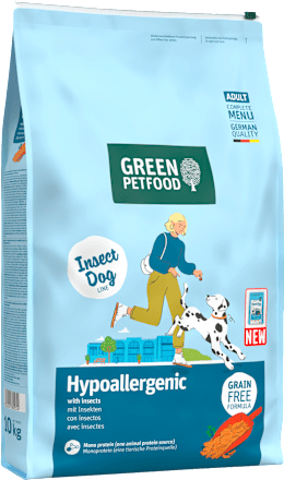 Trockenfutter Hund mit Insekten, hypoallergen, 10 kg