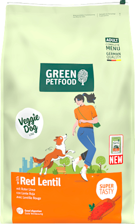 Trockenfutter Hund mit roten Linsen, veggie, 10 kg