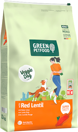 Trockenfutter Hund mit roten Linsen, veggie, 10 kg