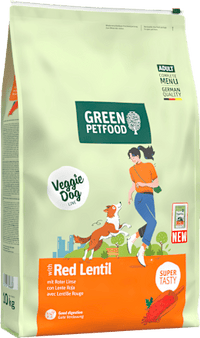 Trockenfutter Hund mit roten Linsen, veggie, 10 kg