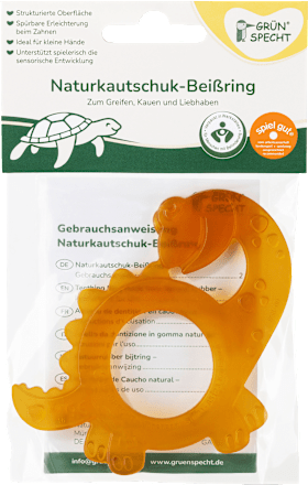 Beißring Naturkautschuk, Dinosaurier, 1 St