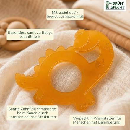 Beißring Naturkautschuk, Dinosaurier, 1 St