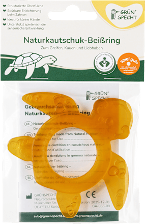 Beißring, Naturkautschuk, Schildkröte, 1 St