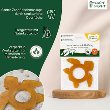 Beißring, Naturkautschuk, Schildkröte, 1 St