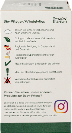 Biologische verzorgings-/luiervlies, 70 vel, 1 stuk