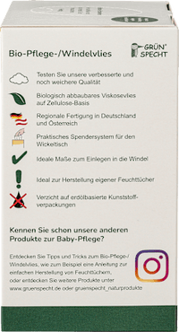 Biologische verzorgings-/luiervlies, 70 vel, 1 stuk