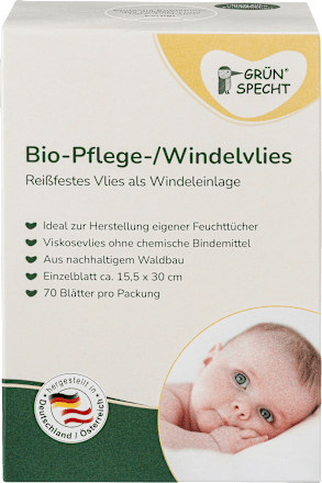 Biologische verzorgings-/luiervlies, 70 vel, 1 stuk