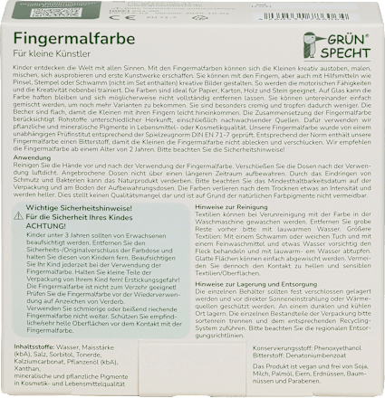 Fingermalfarbe Set (4 x 120 g), 1 St