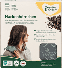 Nackenhörnchen Rapssamen grau-mint, 1 St