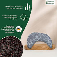 Nackenhörnchen Rapssamen grau-mint, 1 St