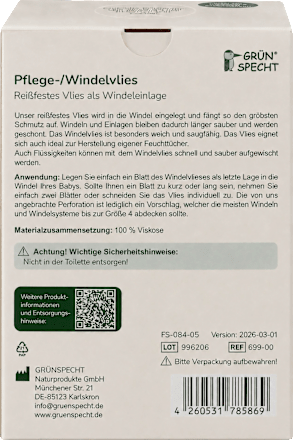 Pflege-/Windelvlies (70 Blatt)