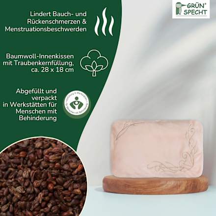 Traubenkern Bauch- und Rückenkissen, 1 St